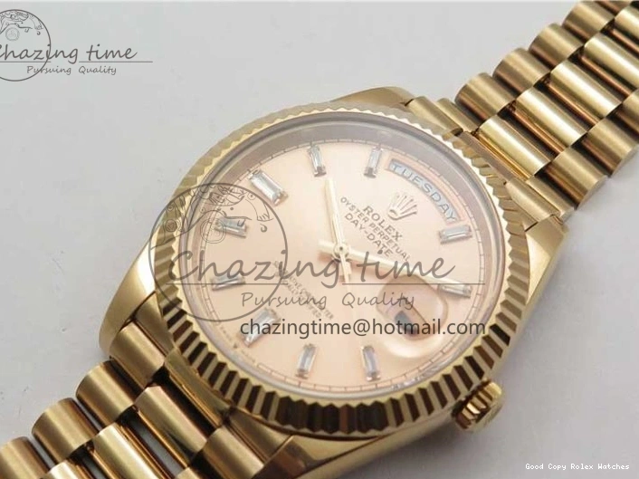 Good Copy Rolex Watches RG Popular RG Bracelet T on New 228239 BP Dial 2834 Markers Version 40mm RG Day-Date President Dial 904 A Crystal 0111